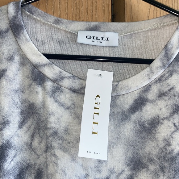 Gilli brand- SHORT DOLMAN, ROLL UP SLEEVE, SIDE TIE WAIST DRESS (new with tags) - Picture 3 of 8